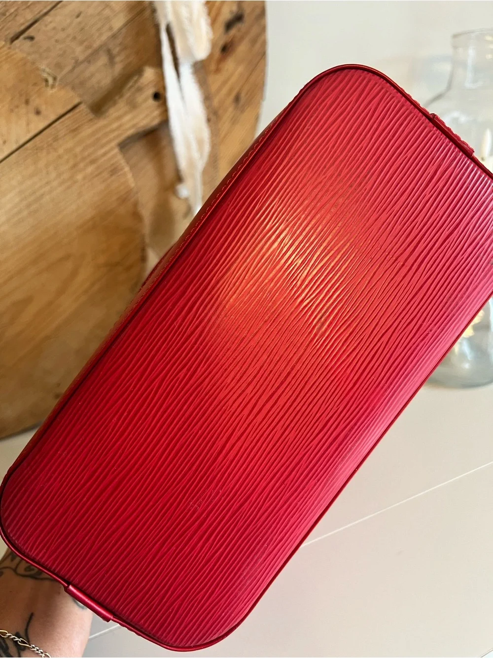 Louis Vuitton Red Epi Lockit PM